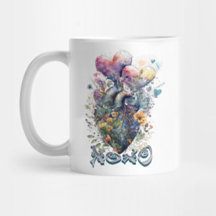 Watercolor Heart Mug