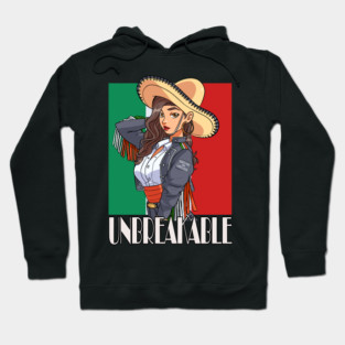 Mexican Girl Pride Mariachi Sombrero Unbreakable Hoodie