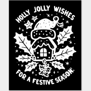 Holly Jolly Wishes for a Festive Season Posters and Art