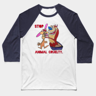 Stimpy and Ren Baseball T-Shirt