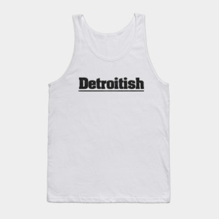 Detroit Detroitish Black Distressed Tank Top