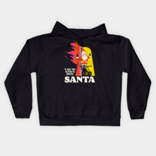 Santa Horror Parody // Christmas Slasher Movie Kids Hoodie