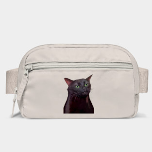 Black cat zoning out meme Bag