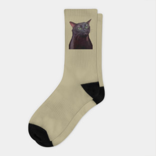 Black cat zoning out meme Socks