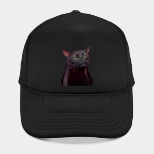 Black cat zoning out meme Hat