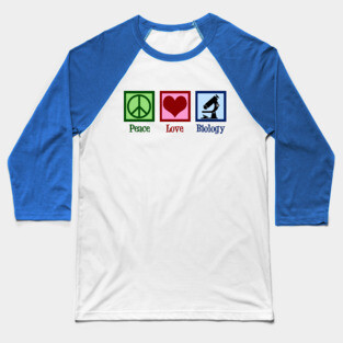 Peace Love Biology Baseball T-Shirt
