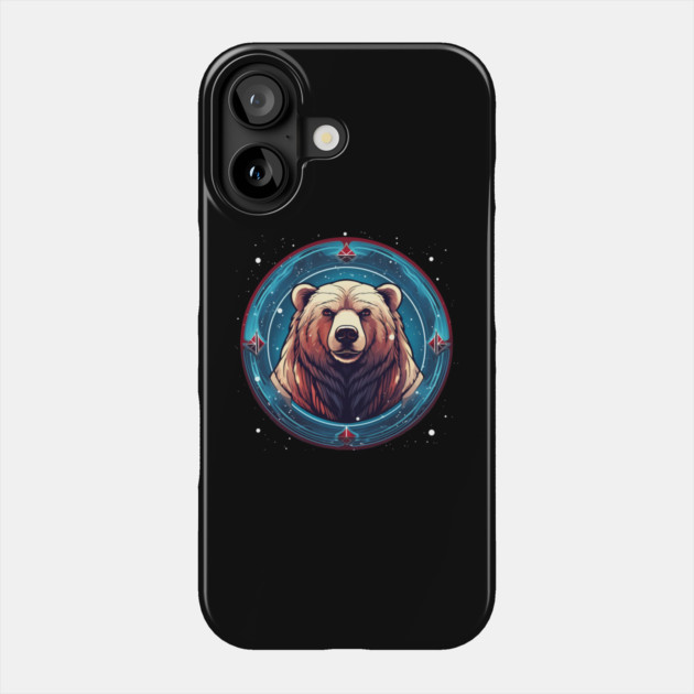 Grizzly Bear in Ornmament , Love Bears Phone Case by logiamerch