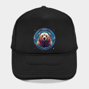 Grizzly Bear in Ornmament , Love Bears Hat