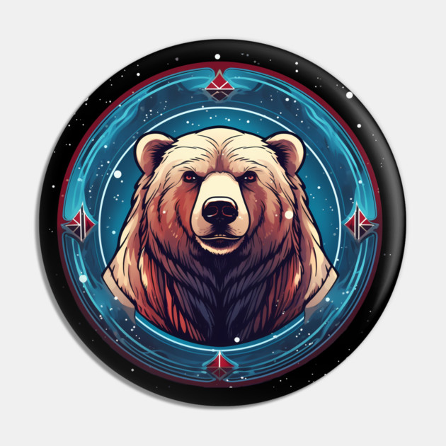Grizzly Bear in Ornmament , Love Bears Pin by logiamerch