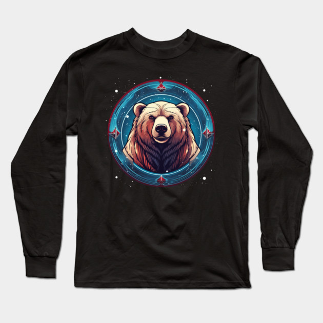 Grizzly Bear in Ornmament , Love Bears Long Sleeve T-Shirt by logiamerch
