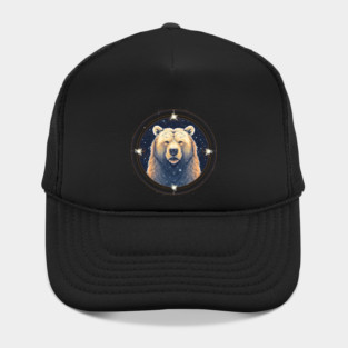 Grizzly Bear in Ornmament , Love Bears Hat