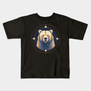 Grizzly Bear in Ornmament , Love Bears Kids T-Shirt