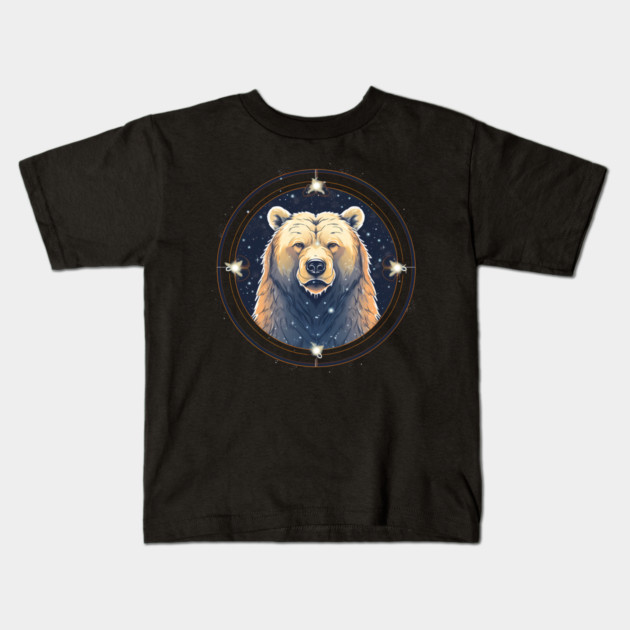 Grizzly Bear in Ornmament , Love Bears Kids T-Shirt by logiamerch