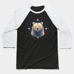 Grizzly Bear in Ornmament , Love Bears Baseball T-Shirt