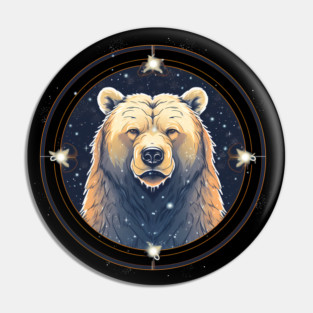 Grizzly Bear in Ornmament , Love Bears Pin