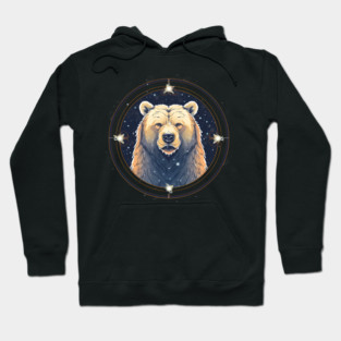 Grizzly Bear in Ornmament , Love Bears Hoodie