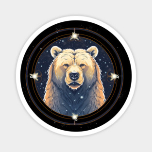 Grizzly Bear in Ornmament , Love Bears Magnet