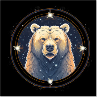 Grizzly Bear in Ornmament , Love Bears Posters and Art