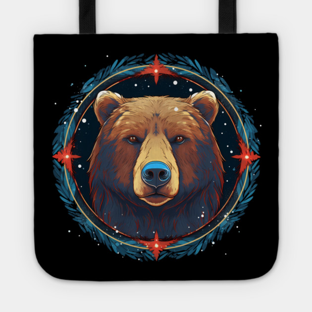 Grizzly Bear in Ornmament , Love Bears Tote by logiamerch