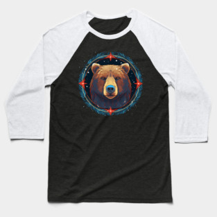 Grizzly Bear in Ornmament , Love Bears Baseball T-Shirt