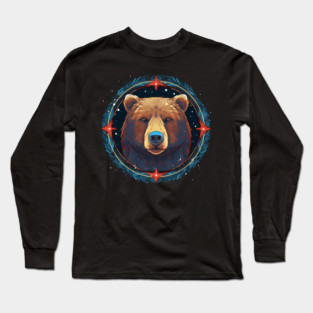 Grizzly Bear in Ornmament , Love Bears Long Sleeve T-Shirt