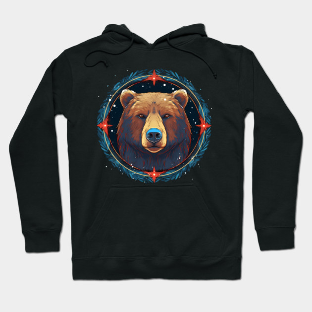 Grizzly Bear in Ornmament , Love Bears Hoodie by logiamerch