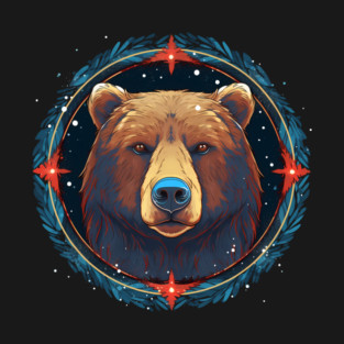 Grizzly Bear in Ornmament , Love Bears T-Shirt