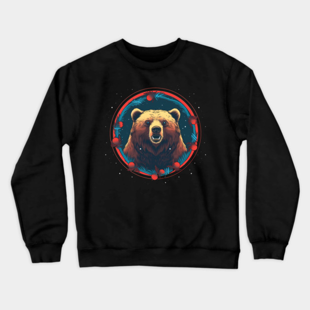 Grizzly Bear in Ornmament , Love Bears Crewneck Sweatshirt by logiamerch
