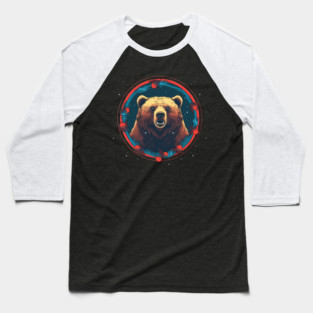 Grizzly Bear in Ornmament , Love Bears Baseball T-Shirt