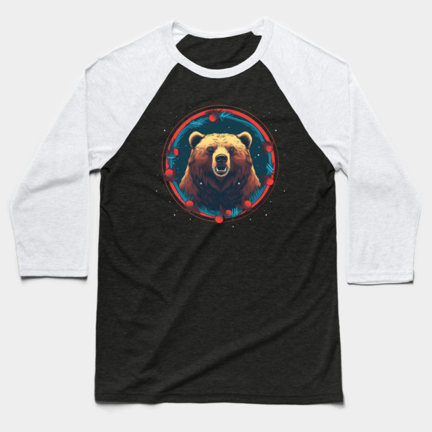 Grizzly Bear in Ornmament , Love Bears Baseball T-Shirt by logiamerch