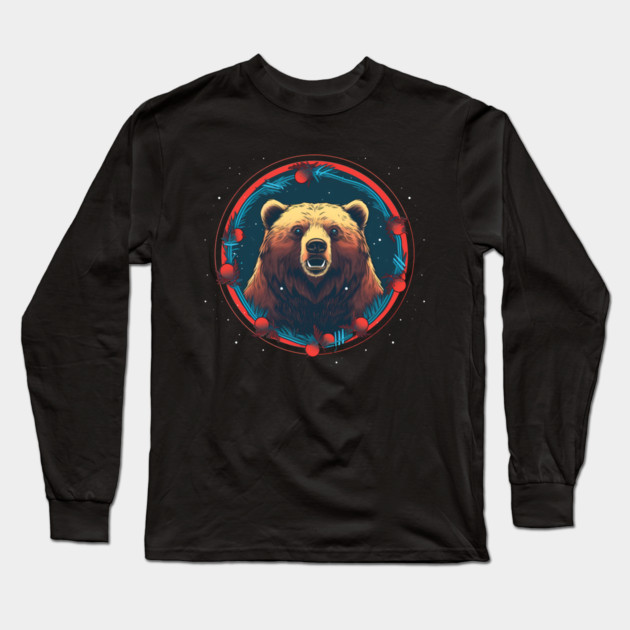 Grizzly Bear in Ornmament , Love Bears Long Sleeve T-Shirt by logiamerch