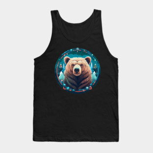 Grizzly Bear in Ornmament , Love Bears Tank Top