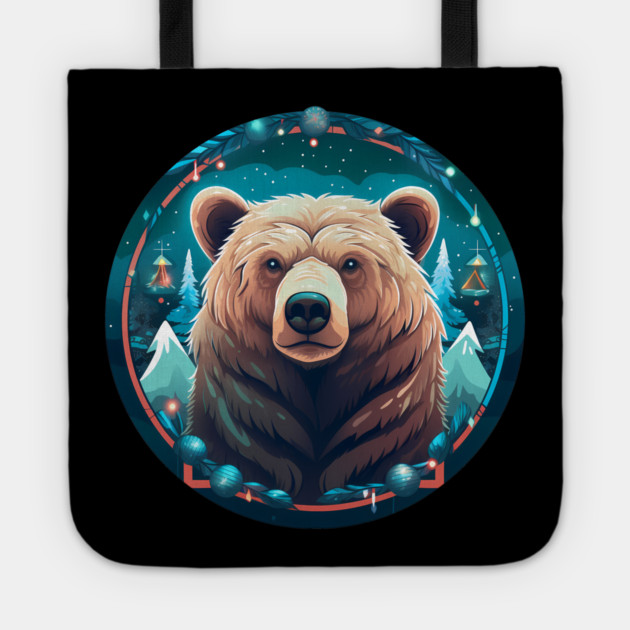 Grizzly Bear in Ornmament , Love Bears Tote by logiamerch