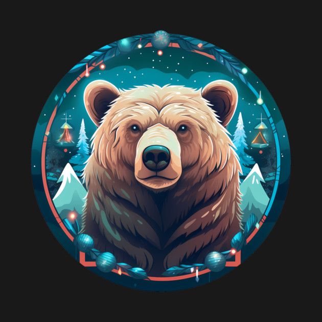 Grizzly Bear in Ornmament , Love Bears by logiamerch