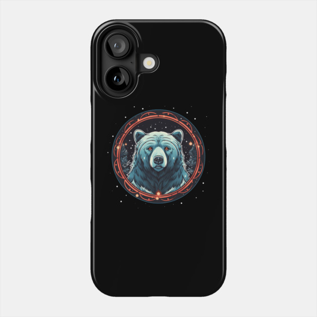 Grizzly Bear in Ornmament , Love Bears Phone Case by logiamerch
