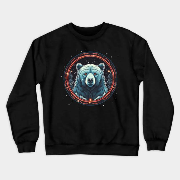 Grizzly Bear in Ornmament , Love Bears Crewneck Sweatshirt by logiamerch