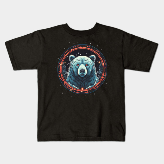 Grizzly Bear in Ornmament , Love Bears Kids T-Shirt by logiamerch