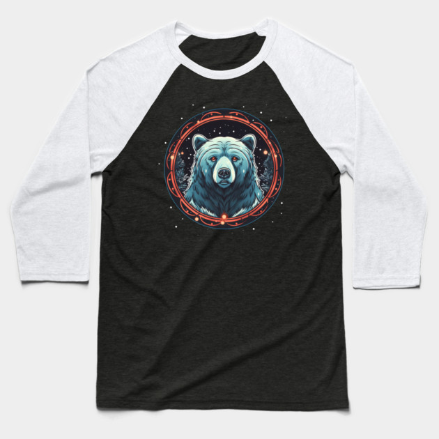 Grizzly Bear in Ornmament , Love Bears Baseball T-Shirt by logiamerch