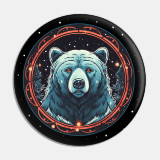 Grizzly Bear in Ornmament , Love Bears Pin