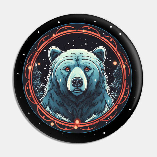 Grizzly Bear in Ornmament , Love Bears Pin by logiamerch