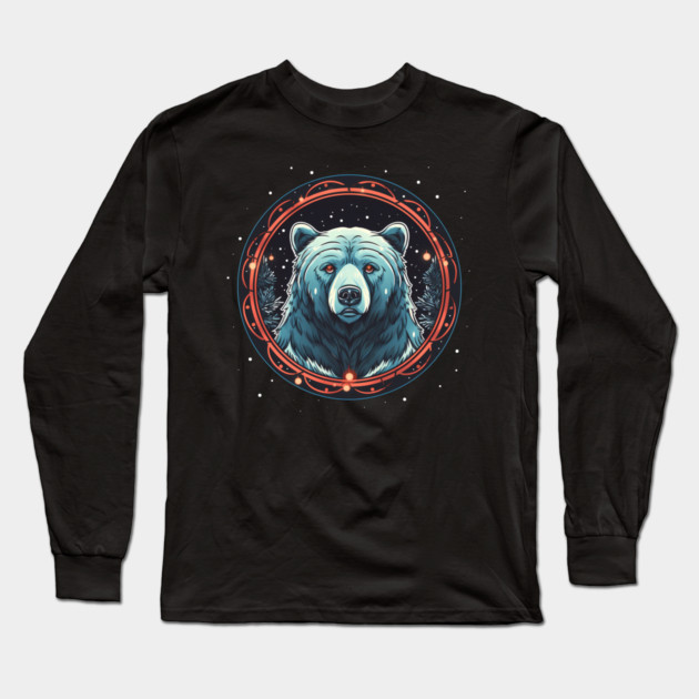 Grizzly Bear in Ornmament , Love Bears Long Sleeve T-Shirt by logiamerch