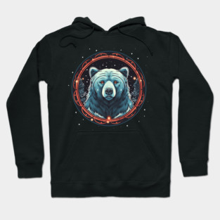 Grizzly Bear in Ornmament , Love Bears Hoodie