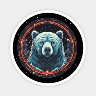 Grizzly Bear in Ornmament , Love Bears Magnet