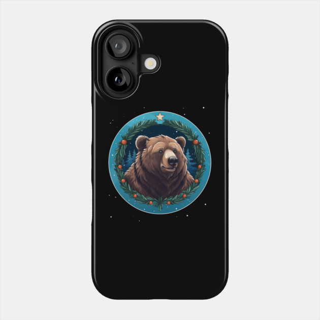 Grizzly Bear in Ornmament , Love Bears Phone Case by logiamerch
