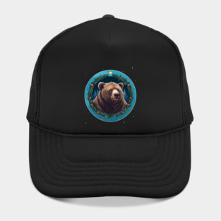 Grizzly Bear in Ornmament , Love Bears Hat