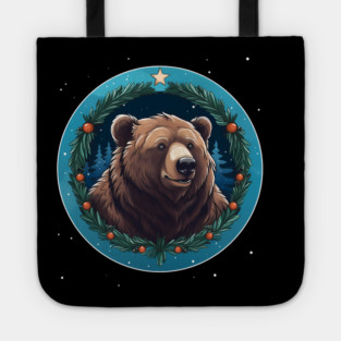 Grizzly Bear in Ornmament , Love Bears Tote