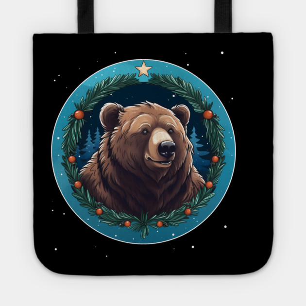 Grizzly Bear in Ornmament , Love Bears Tote by logiamerch