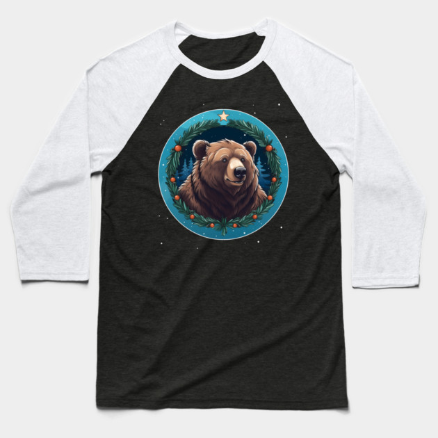 Grizzly Bear in Ornmament , Love Bears Baseball T-Shirt by logiamerch