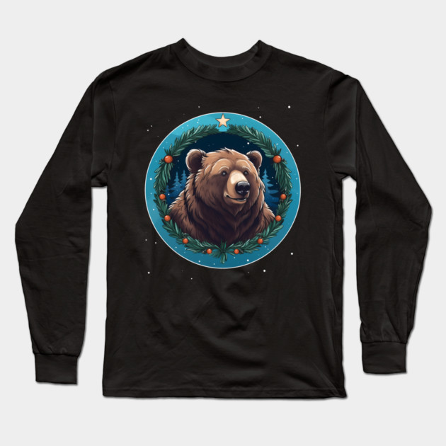 Grizzly Bear in Ornmament , Love Bears Long Sleeve T-Shirt by logiamerch