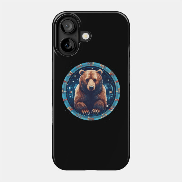 Grizzly Bear in Ornmament , Love Bears Phone Case by logiamerch